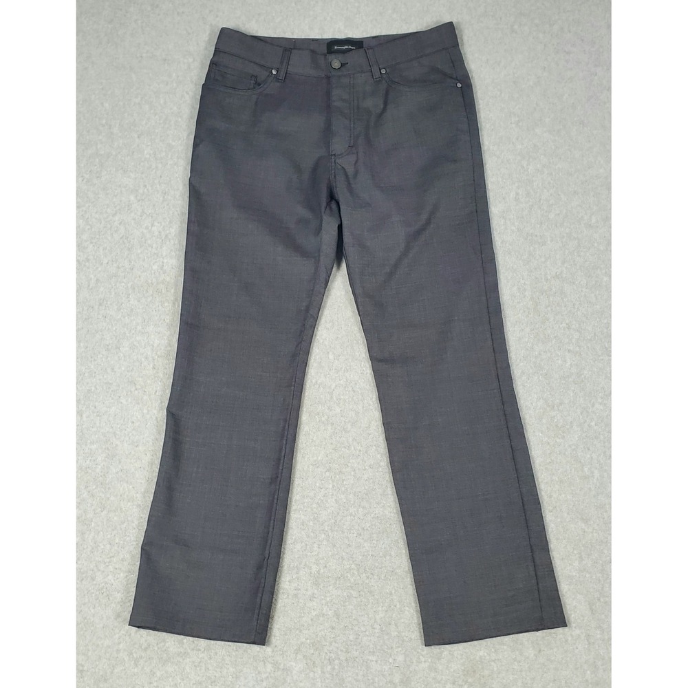 Ermenegildo Zegna Wool Pants Trousers Mens 33X29 Gray 5 Pocket Straight Leg